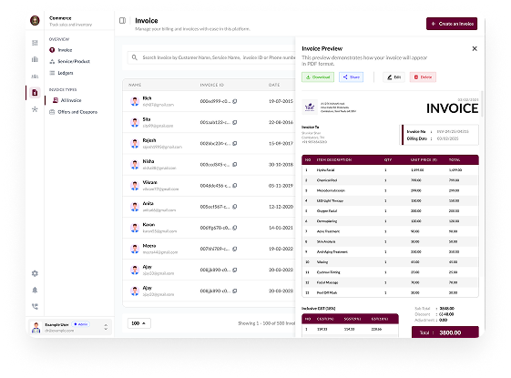 Invoice Management - Create, track, and manage your billing with ease. Professional invoicing with built-in tracking and flexibility. Enjoy seamless integration with your favorite accounting tools.